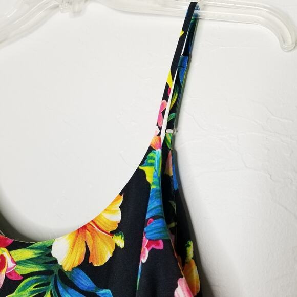 Arizona Jeans Company Tropical Floral Romper Black Size Small New With Tag - Picture 8 of 8